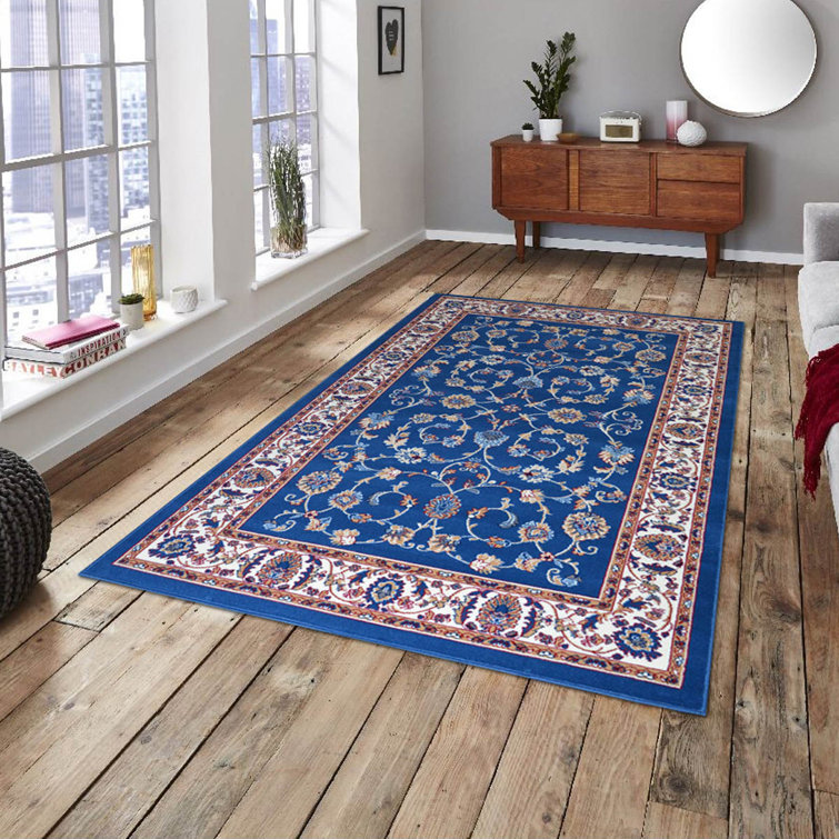 World Menagerie Lisbeth Light Blue/Brown Rug Wayfair.co.uk